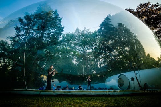 De ‘bubbel’ op het Oranjewoud Festival 2018.