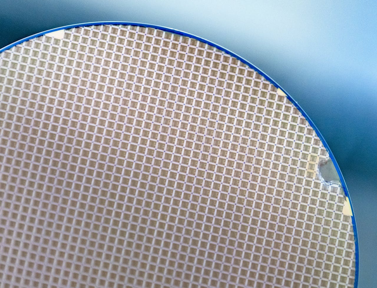 Een wafer waarop chips worden gemaakt. Foto: