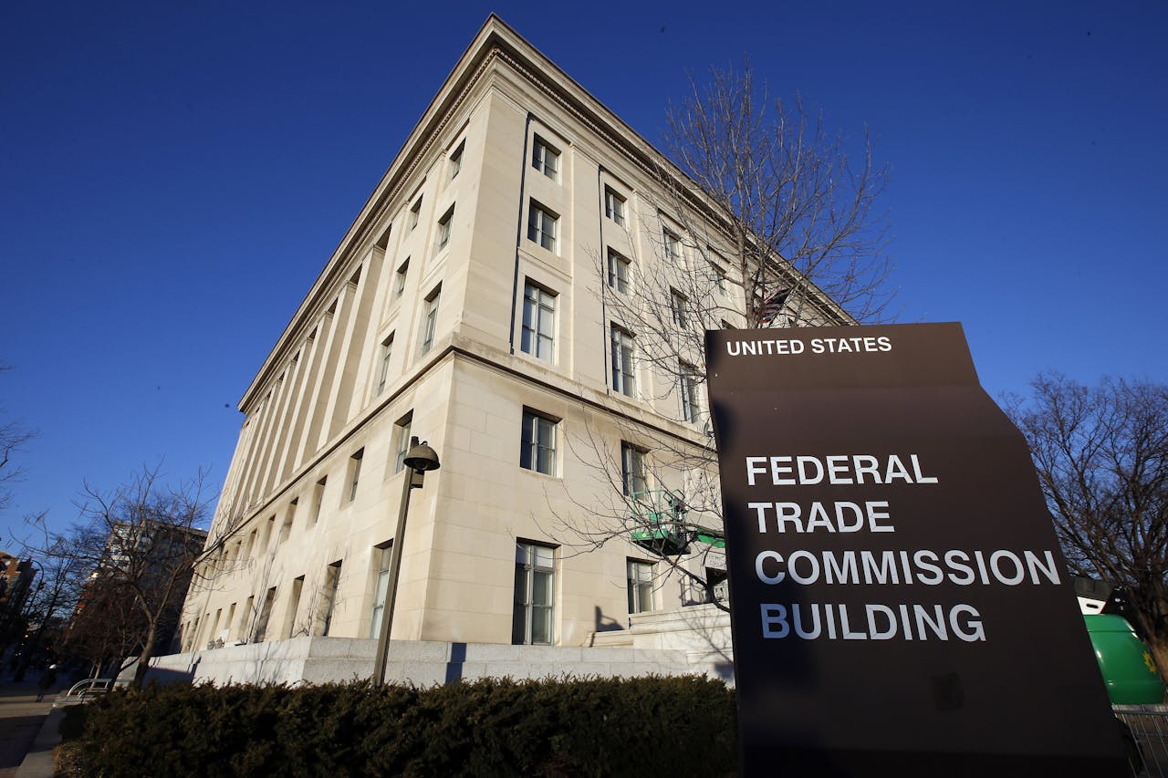 Het gebouw van de Federal Trade Commission in de Amerikaanse hoofdstad Washington DC.