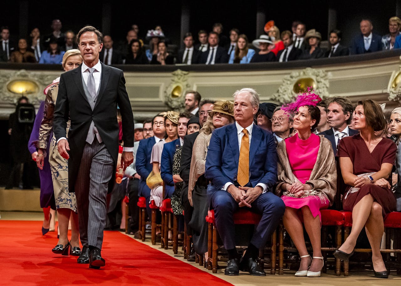 Demissionair premier Mark Rutte, voorafgaand aan de troonrede in de Koninklijke Schouwburg.