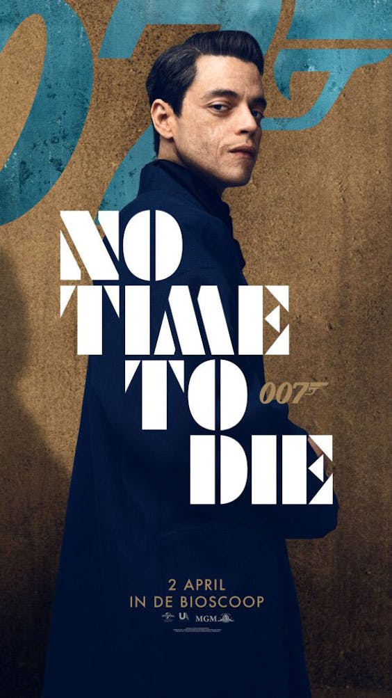Remi Malek, de nieuwe schurk in ‘No Time to Die’.