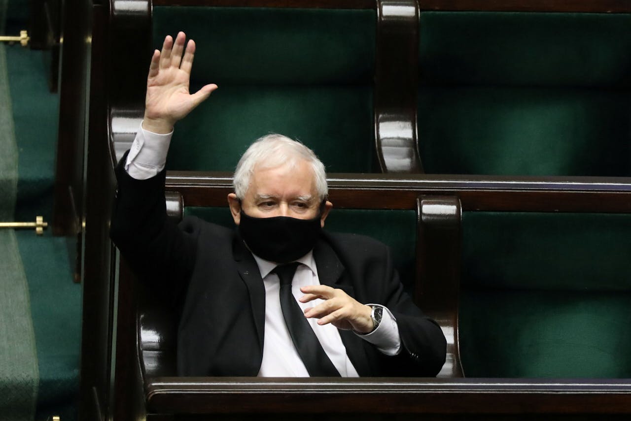 Jaroslaw Kaczynski, vicepremier van de Poolse regering en leider van de rechts-conservatieve PiS.