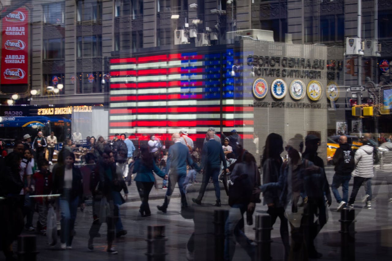 Het gebouw van techbeurs Nasdaq in New York.