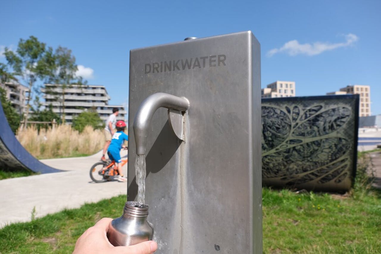 Een watertappunt in Amsterdam.