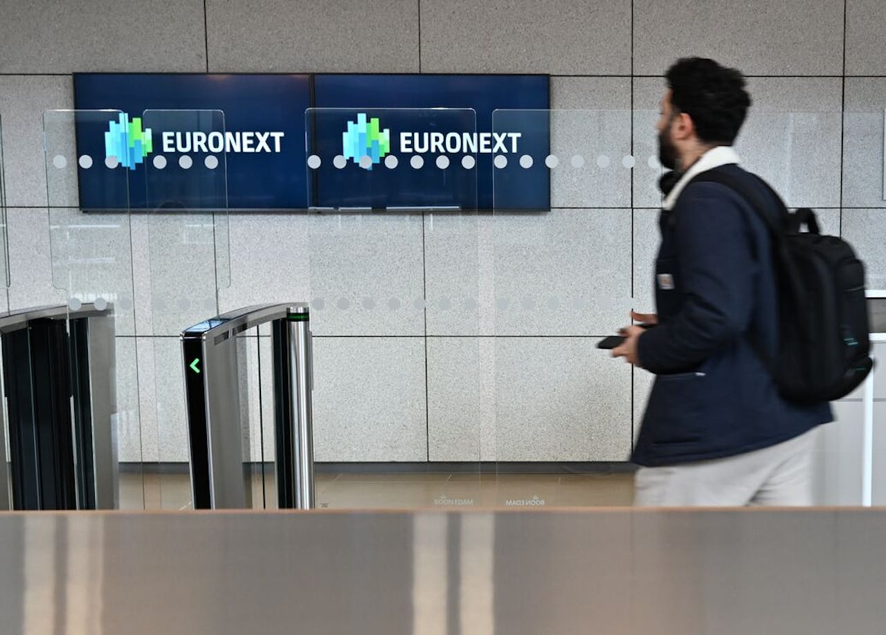 Een filiaal van Euronext in Parijs, Frankrijk.