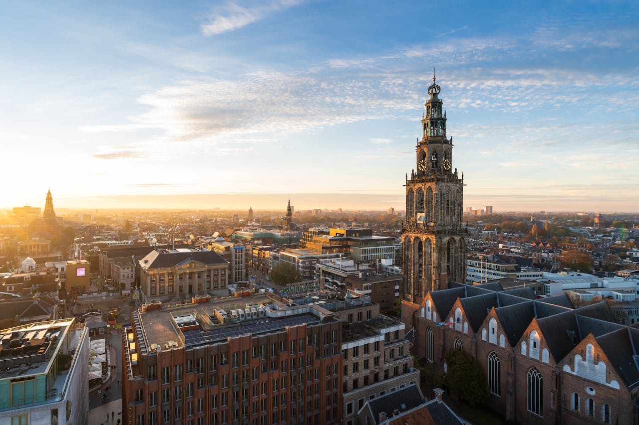 Het centrum van Groningen. De provinciale overheid gaf twee jaar geleden €727 uit per inwoner. Voor Noord-Holland was dit €185.