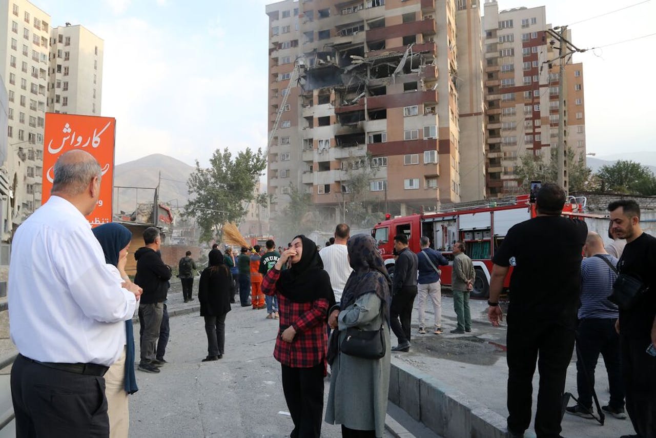 Teheran na een Israëlische luchtaanval.