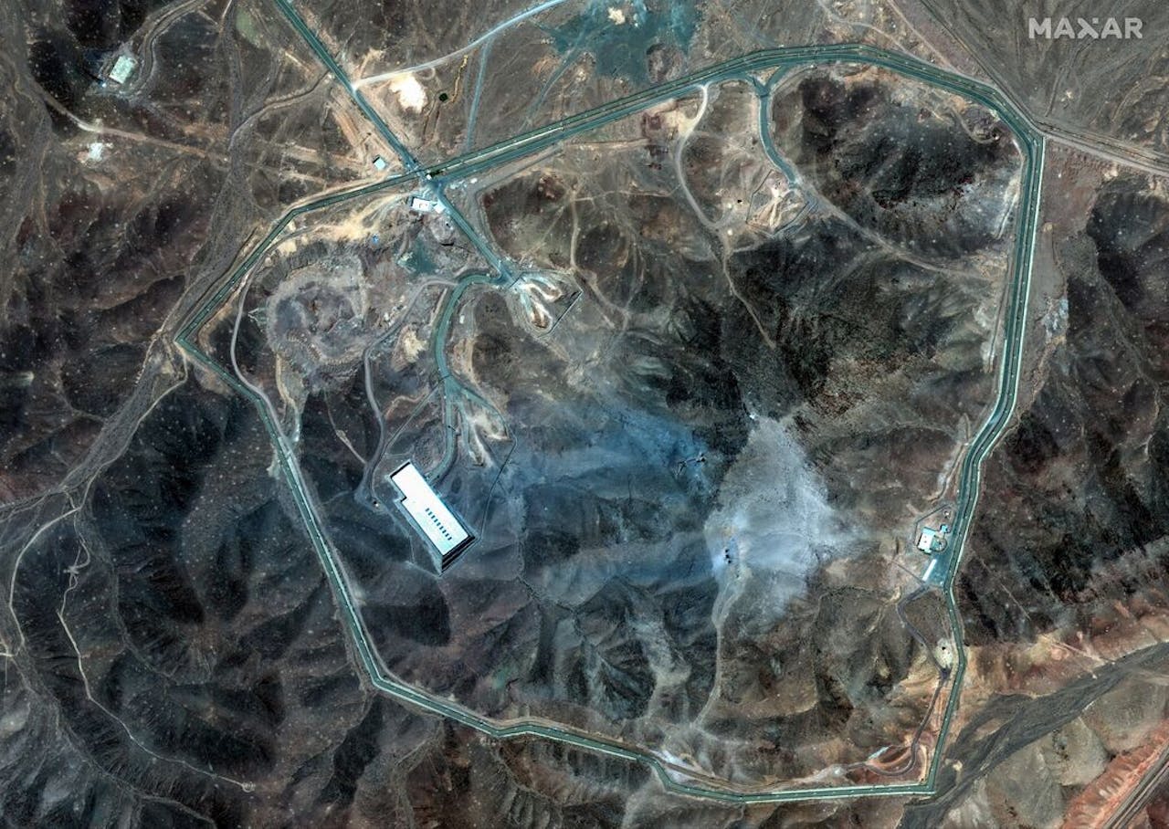 Zowel Iraniërs als Israëliërs maken zich schuldig aan desinformatie. Op de foto: waarheidsgetrouw beeld van de ondergrondse nucleaire faciliteit Fordo na de Amerikaanse aanvallen op 22 juni.