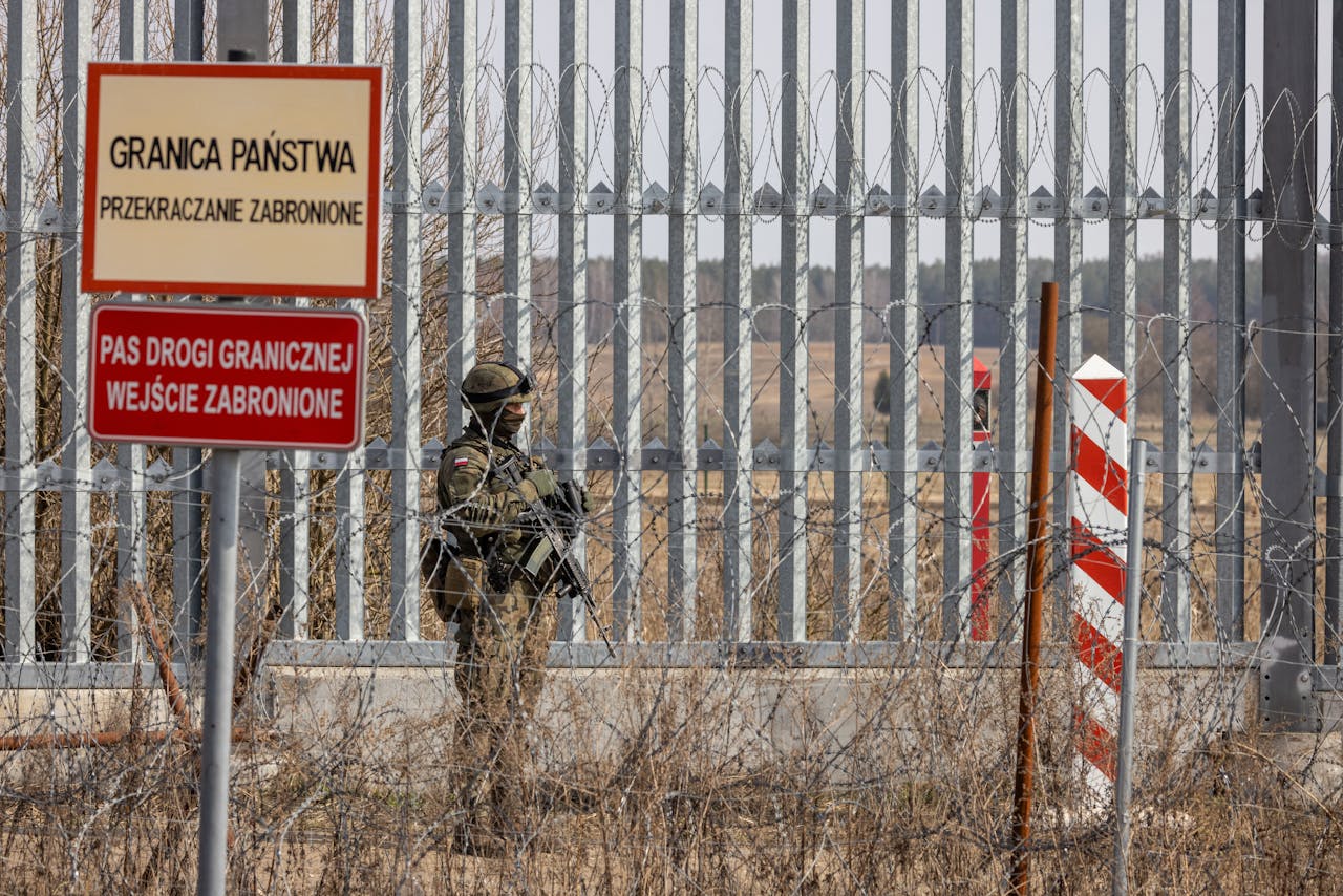 The Polish-Belarusian border.