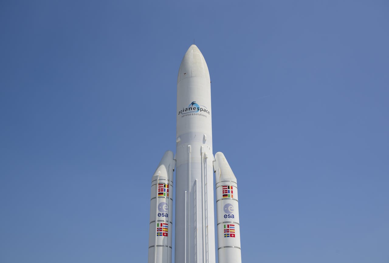 A tangible part of European space policy: the Ariane rocket, here at the Le Bourget air and space show.
