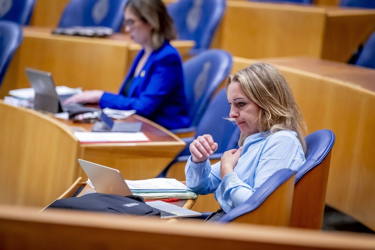 Marina Vondeling van de PVV, donderdag in de Tweede Kamer.