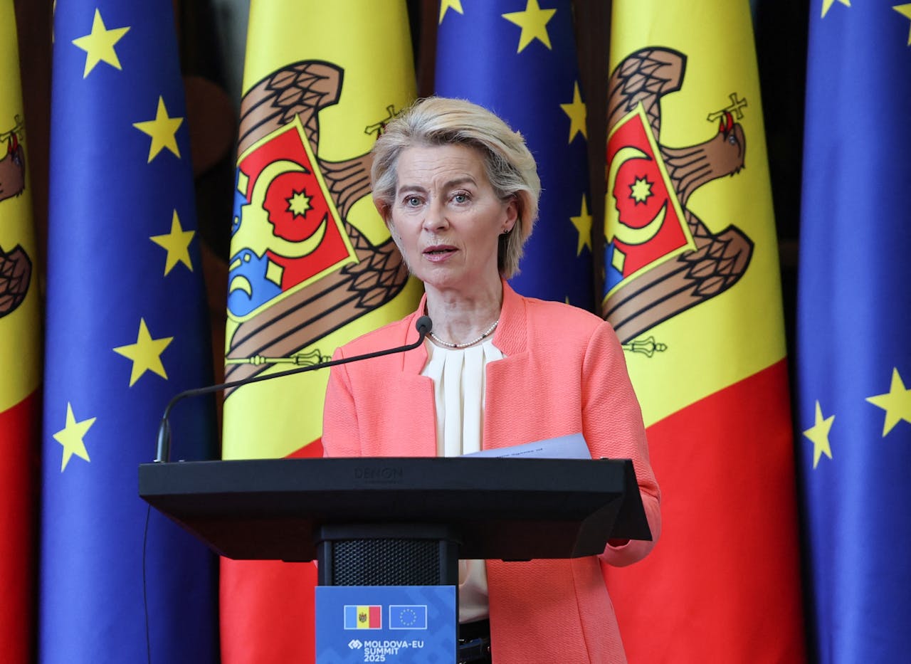 Ursula von der Leyen, la semana pasada en la cumbre de la UE con Moldavia.