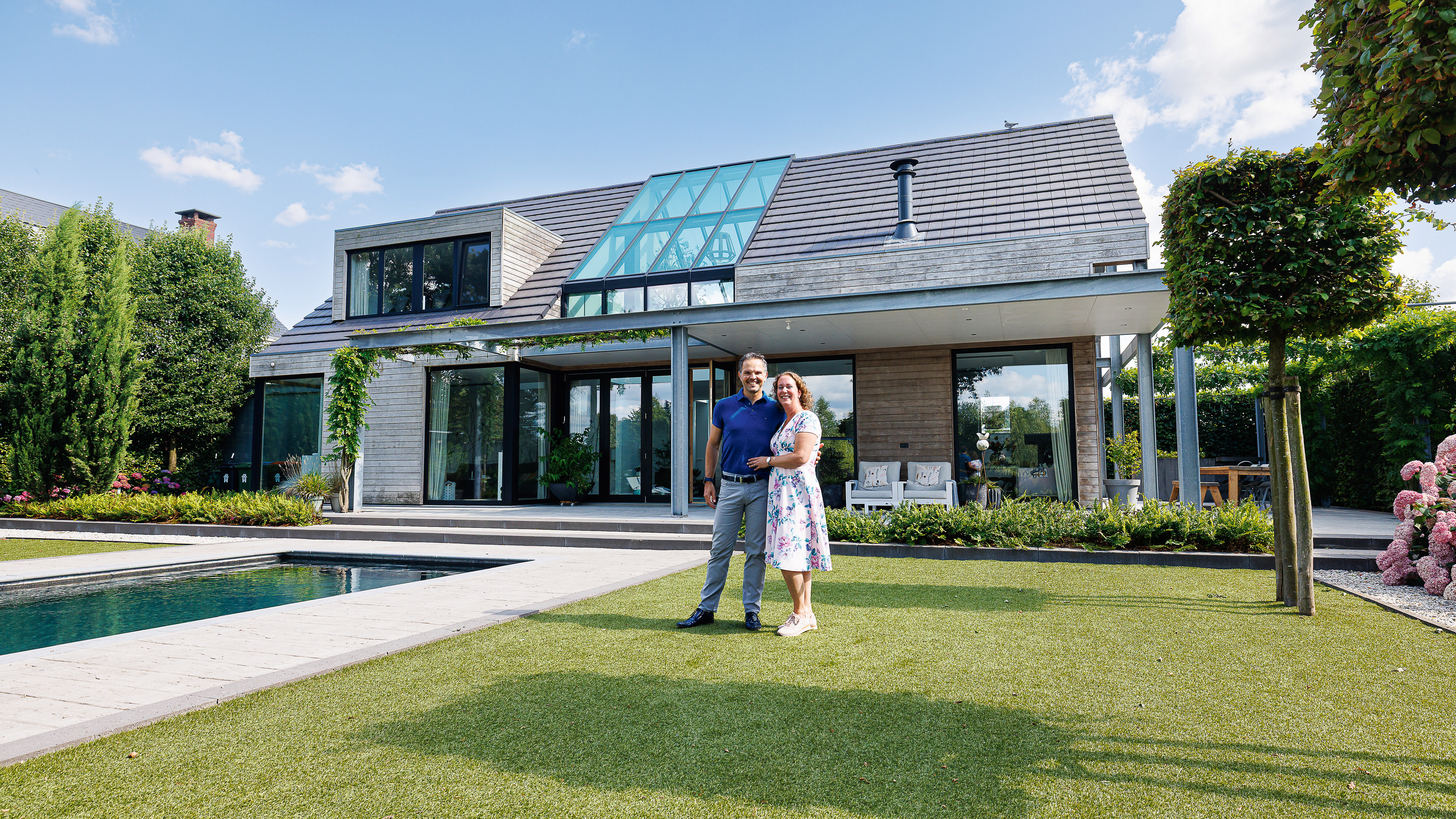 Een villa met zwembad, in het Brabantse Vinkel