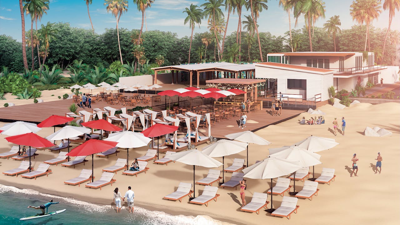 De faciliteit aan Brownes Beach en vervoer naar het vliegveld kosten niets voor cruisegangers en maximaal 23 euro voor hotelgasten.