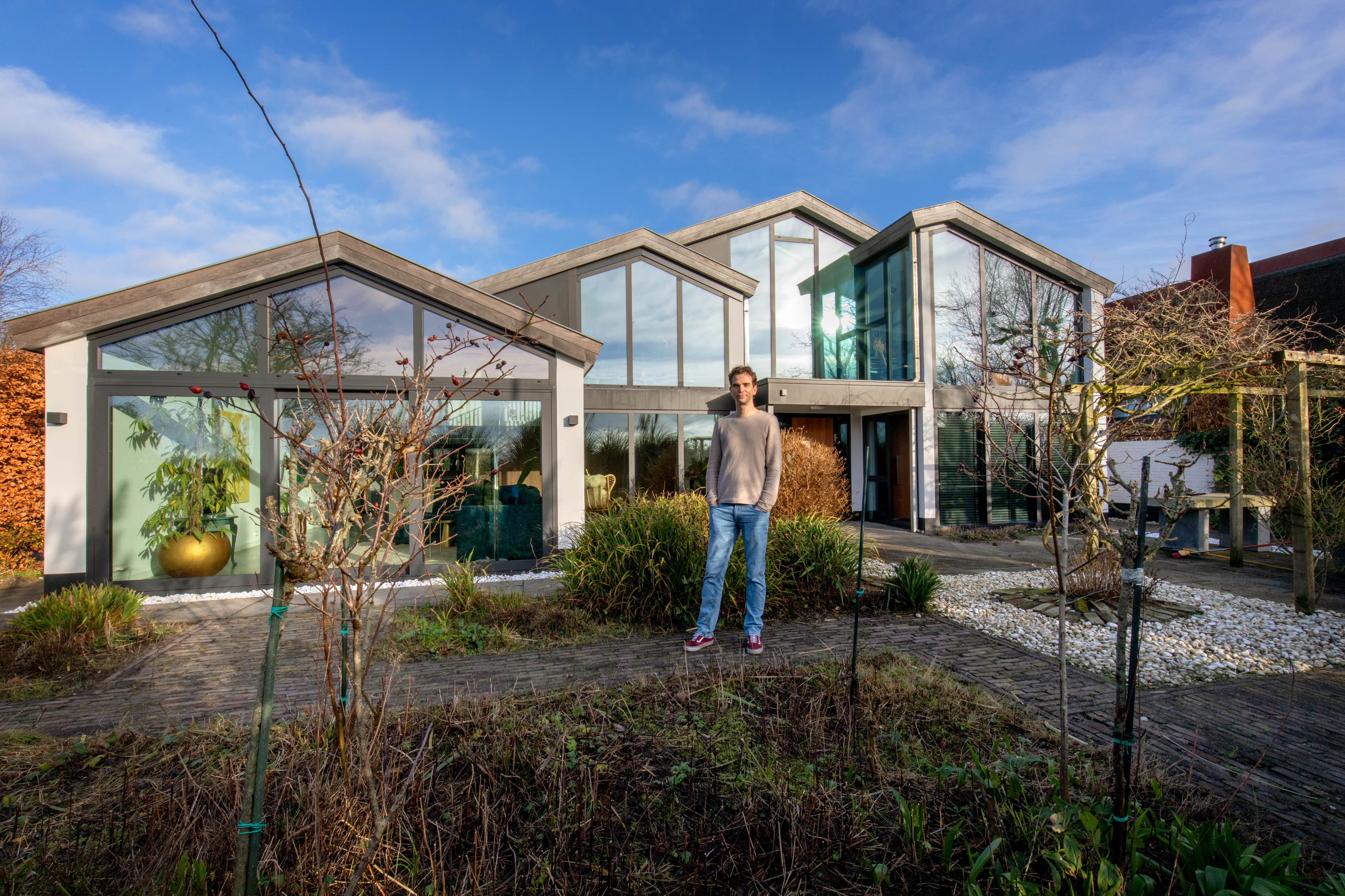 Een lichte villa in Bergen met vrij zicht