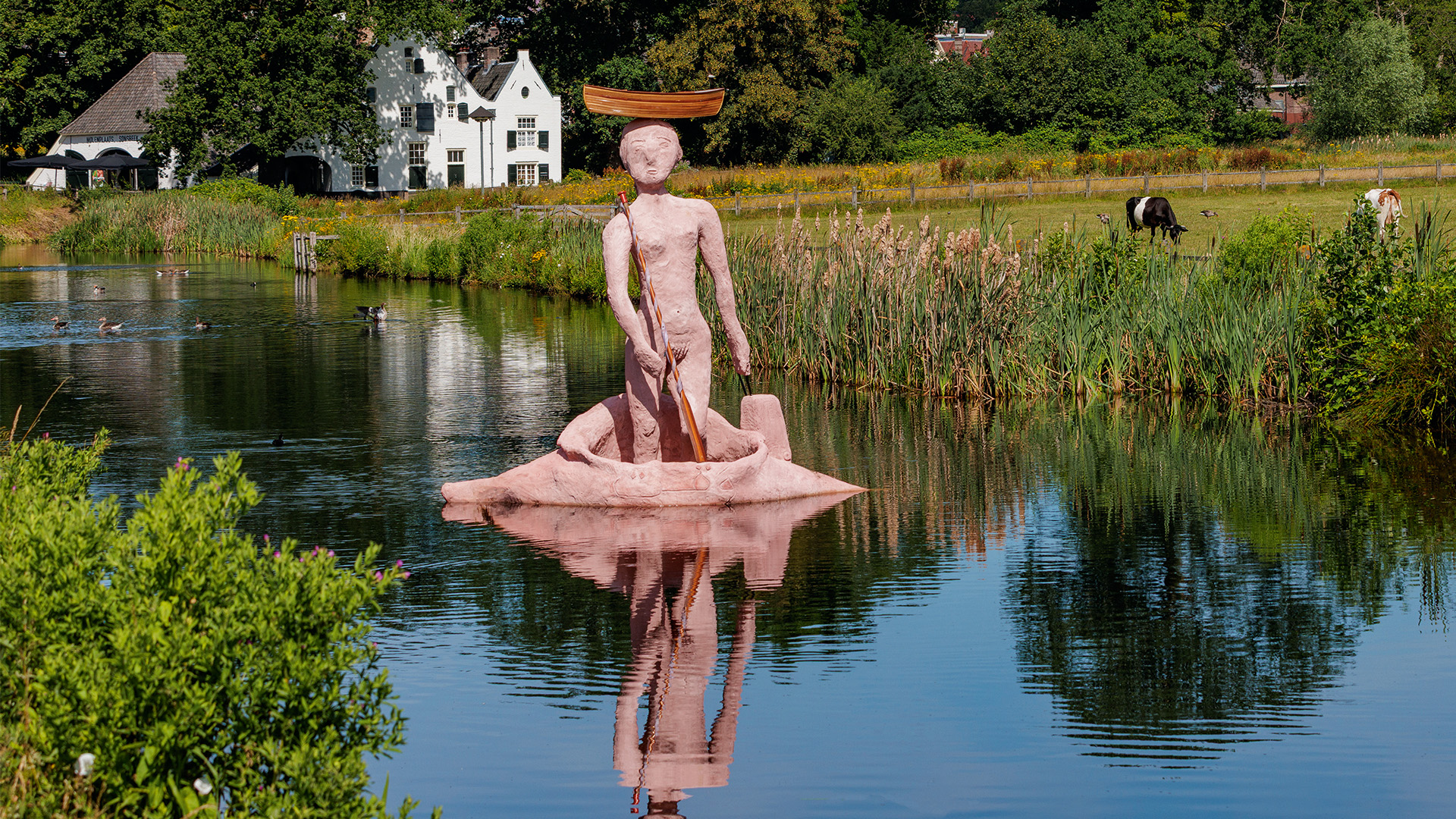 Een artistieke wandeling in het park