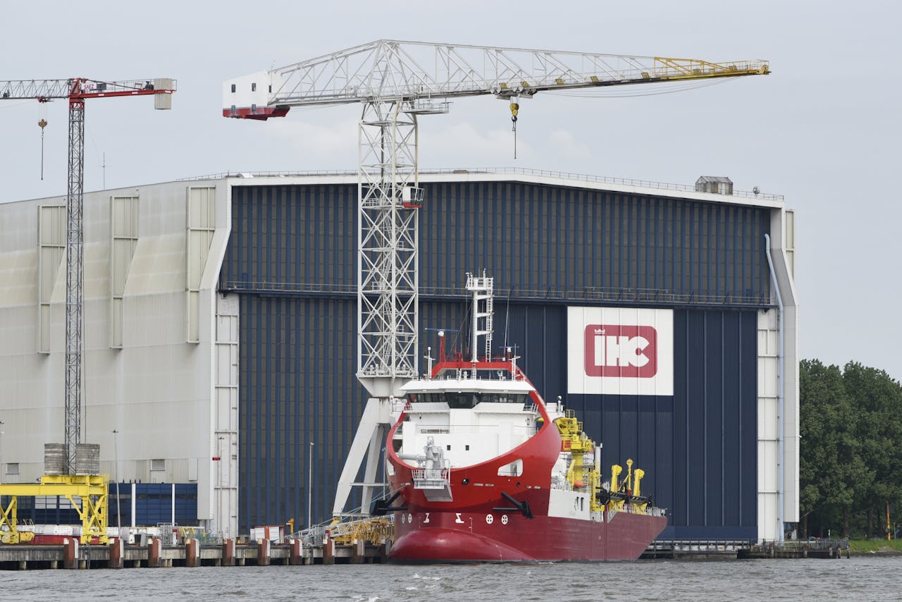 De scheepswerf van IHC in Krimpen aan den IJssel.