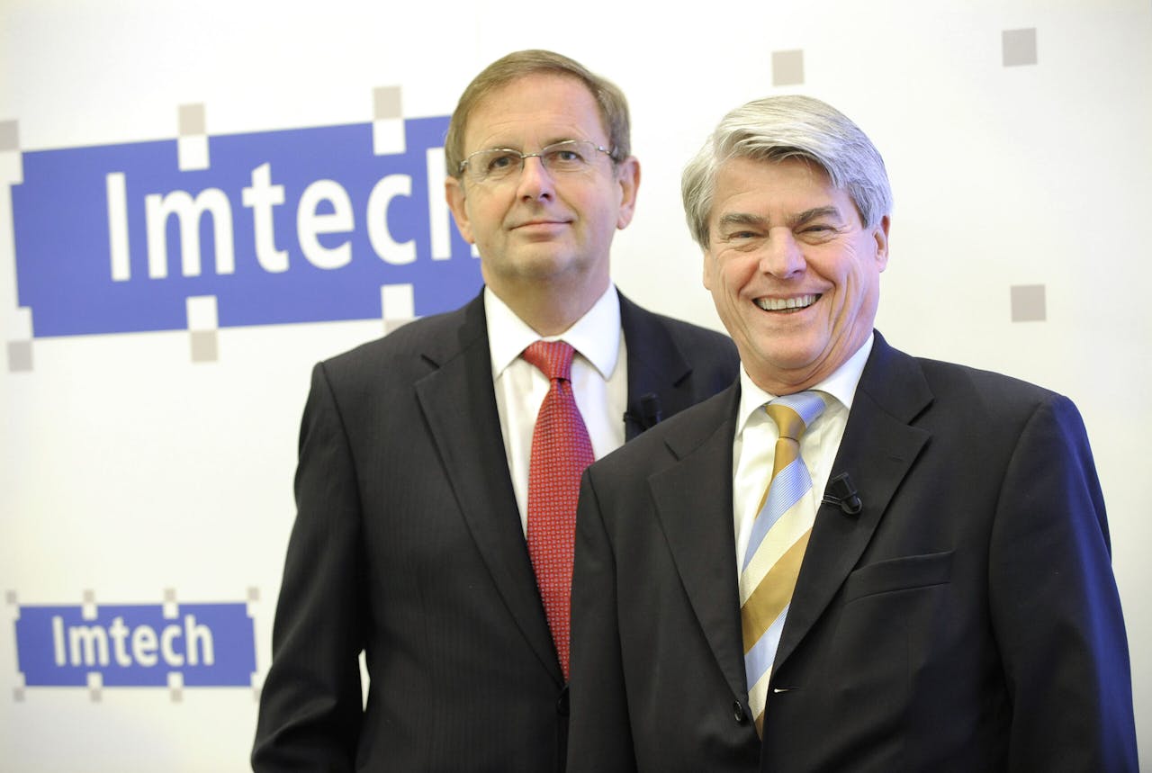 Ook oud-topman René van der Bruggen (rechts) en voormalig cfo Boudewijn Gerner (links) draaien mogelijk zelf op voor hun verweerkosten in de nasleep van het faillissement van Imtech.