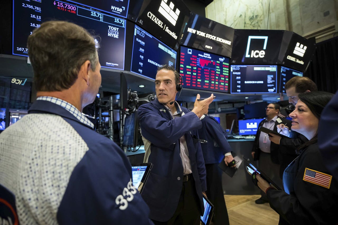 De handelsvloer van de New York Stock Exchange afgelopen vrijdag