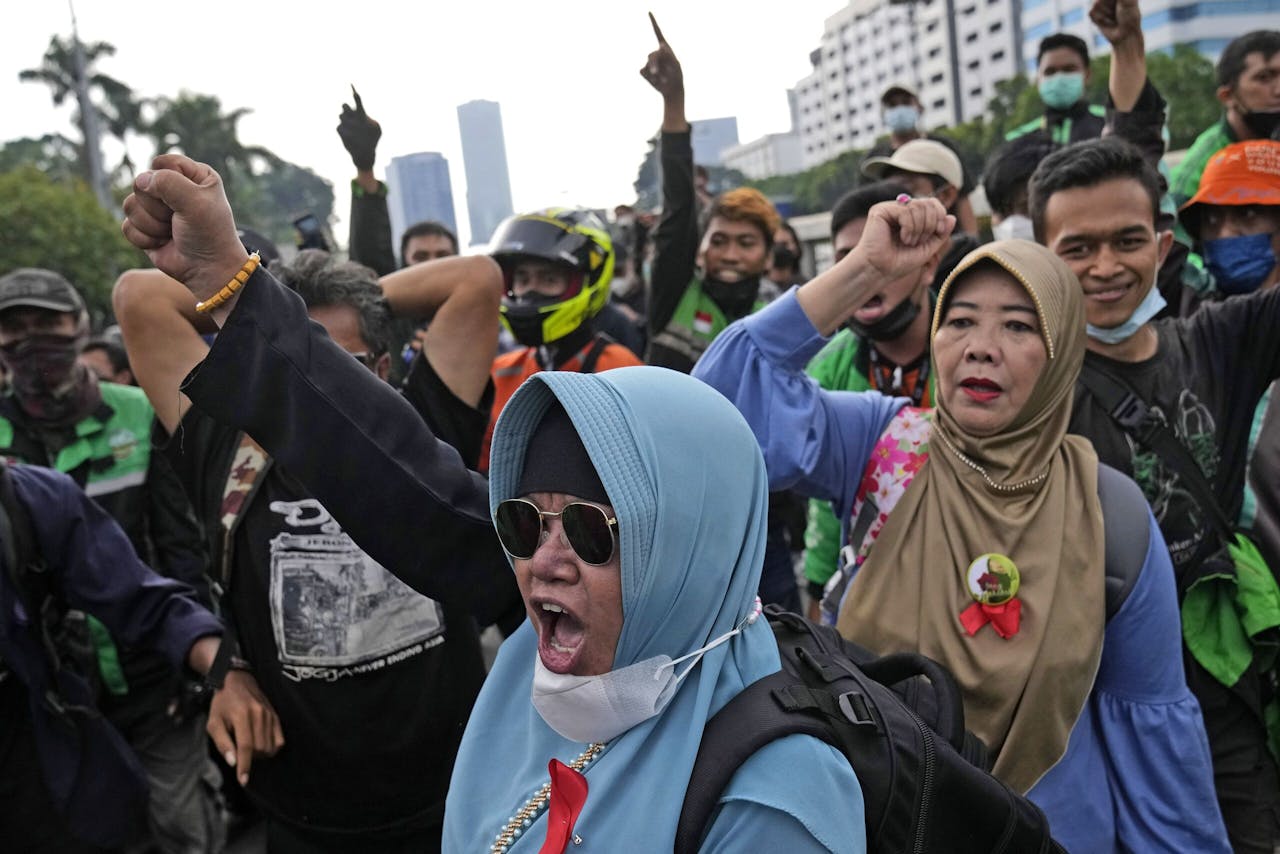 Protesten in Jakarta, onder meer vanwege torenhoge prijzen voor olie.