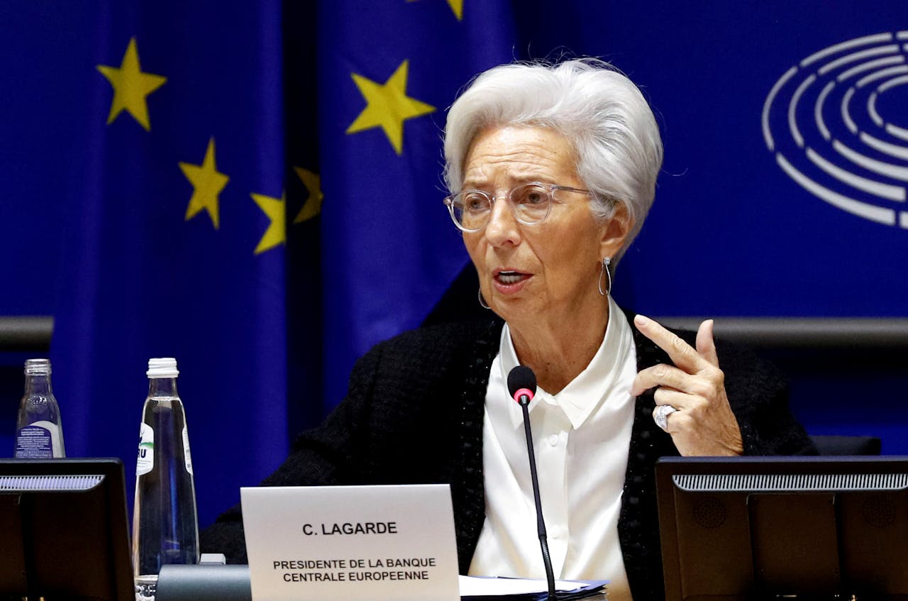 ECB-president Christine Lagarde wil niets van schuldkwijtschelding weten.