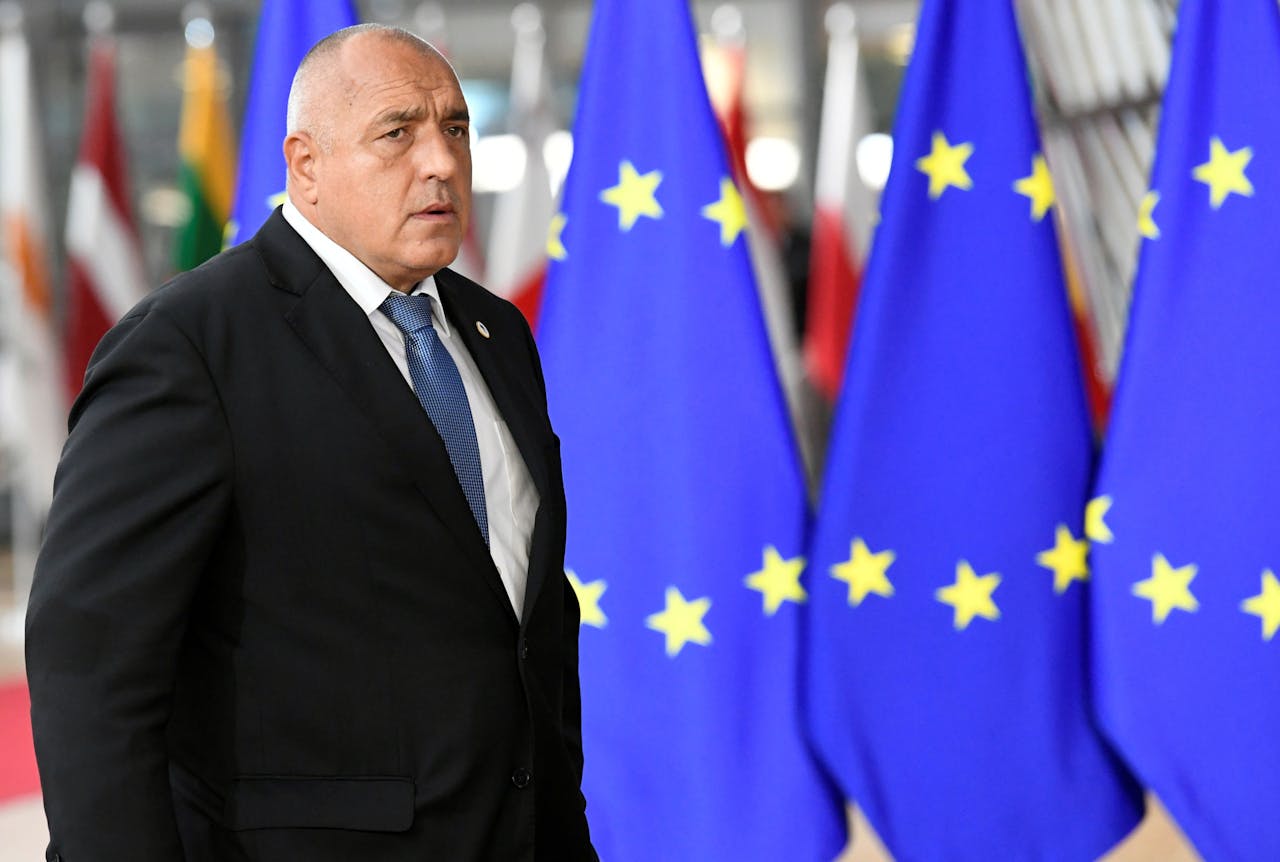 De Bulgaarse premier Bojko Borisov bij een bezoek aan Brussel in oktober vorig jaar