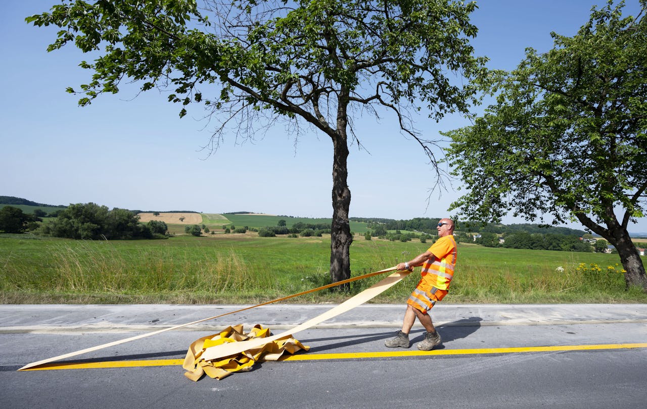 Afrondende werkzaamheden in Saksen na de aanleg van glasvezel