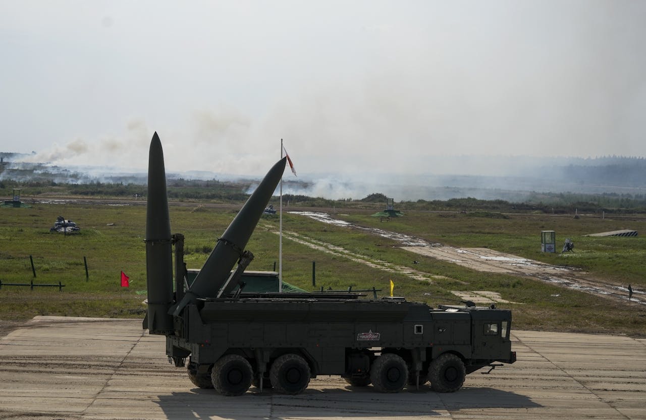 Een Russisch Iskander-M raketsysteem.