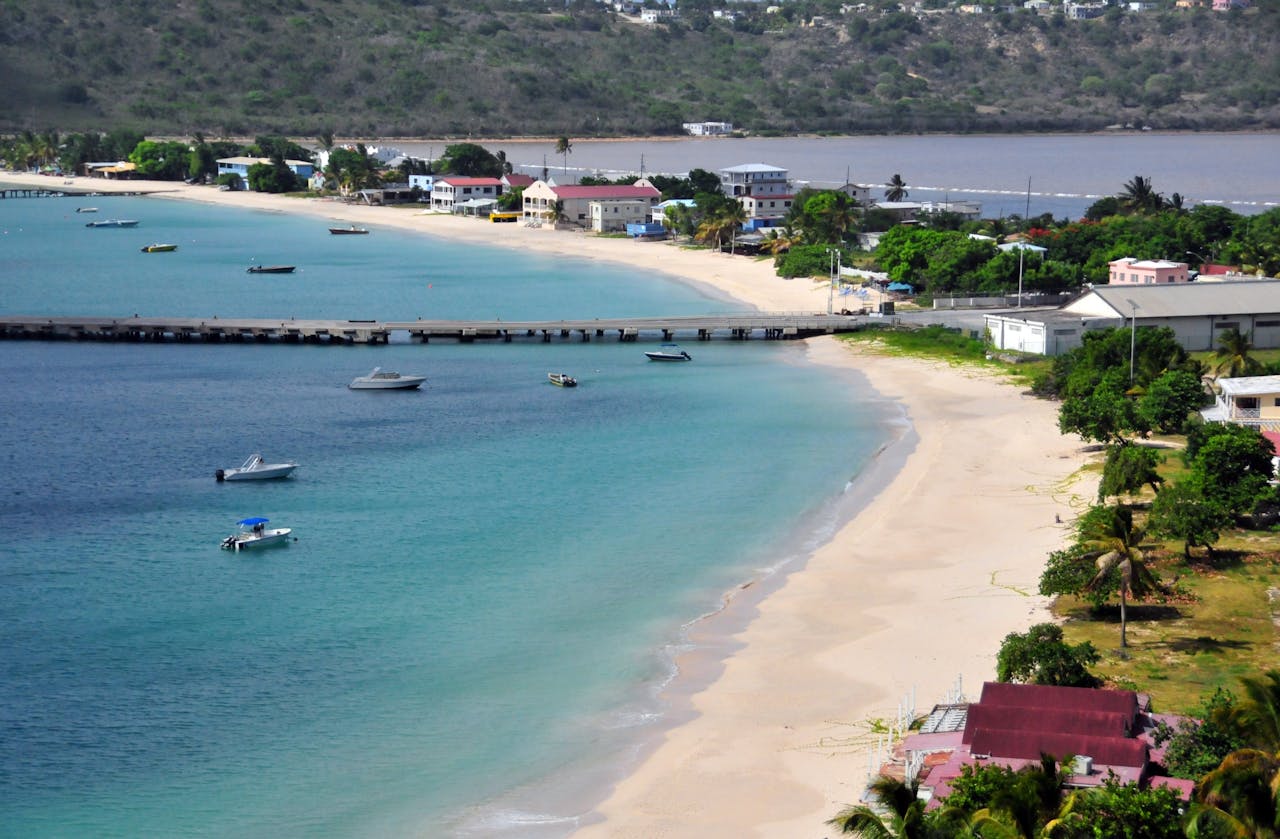 Het dorp Sandy Ground op Anguilla.