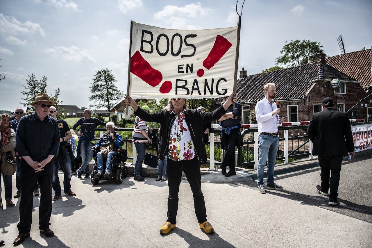 Protest in Groningen.