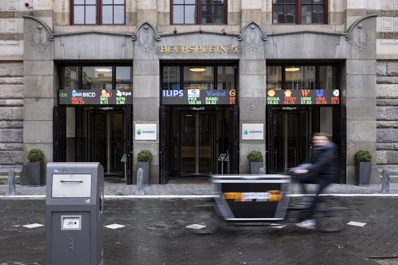 De ingang van Euronext Amsterdam.