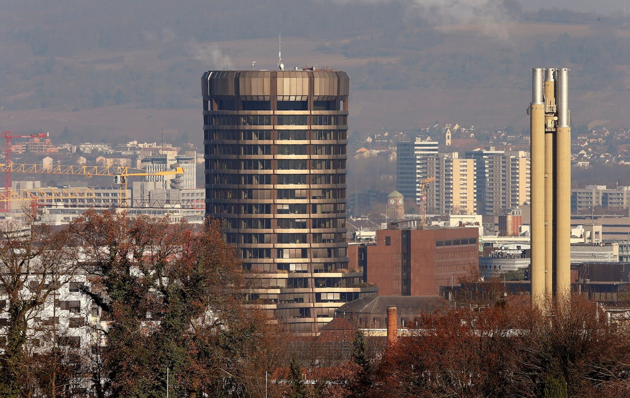 Het hoofdkantoor van de Bank for International Settlements (BIS) in Bazel