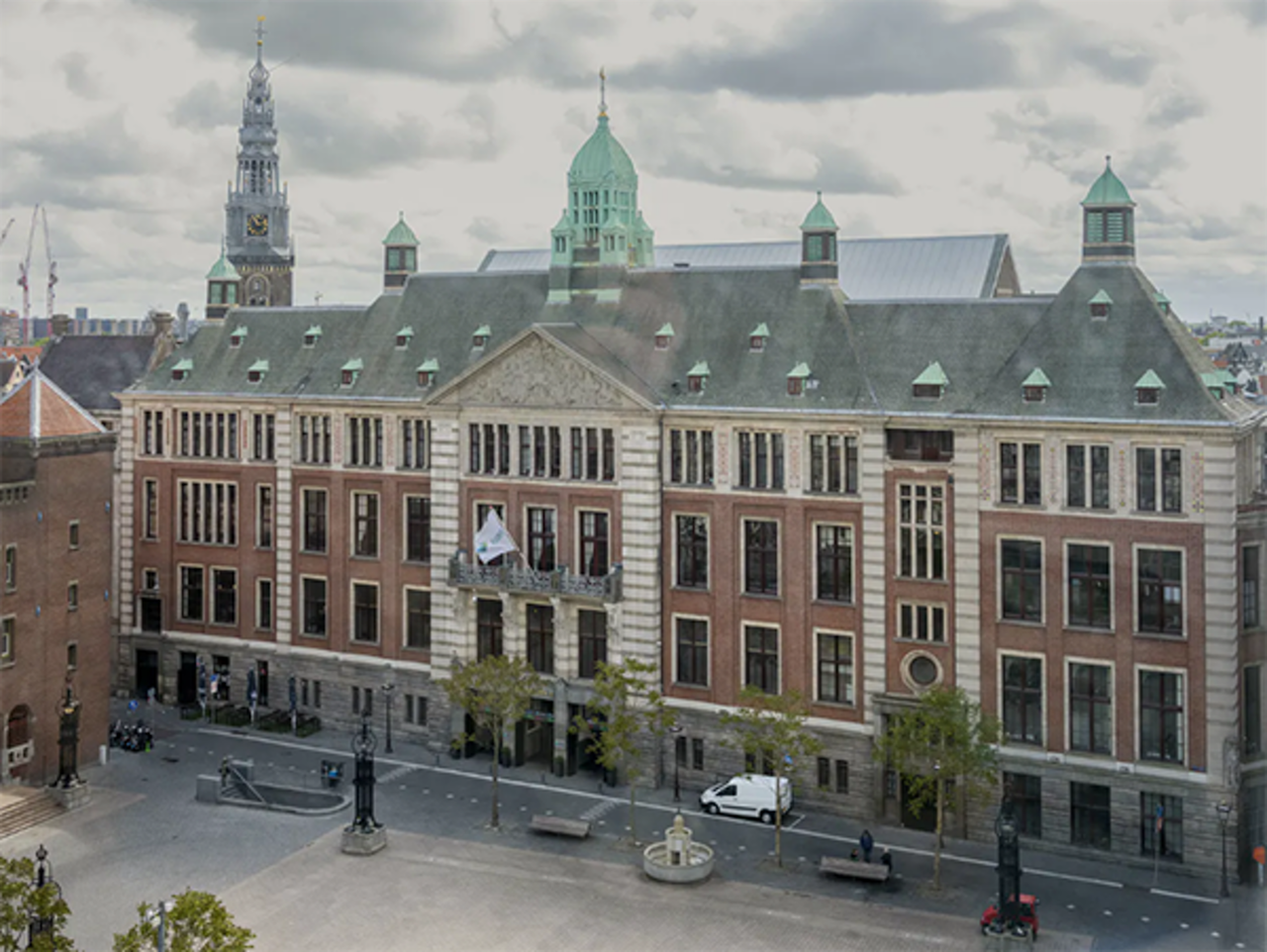 Het beursgebouw in Amsterdam.