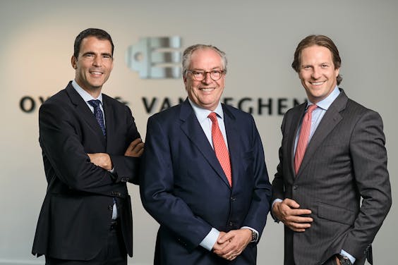 V.l.n.r. Frederik Baert, Pim Baljet en Frederik Kalff van Oyens & Van Eeghen.