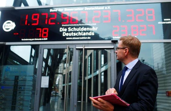 Duitse Schuldenklok Loopt Weer Achteruit