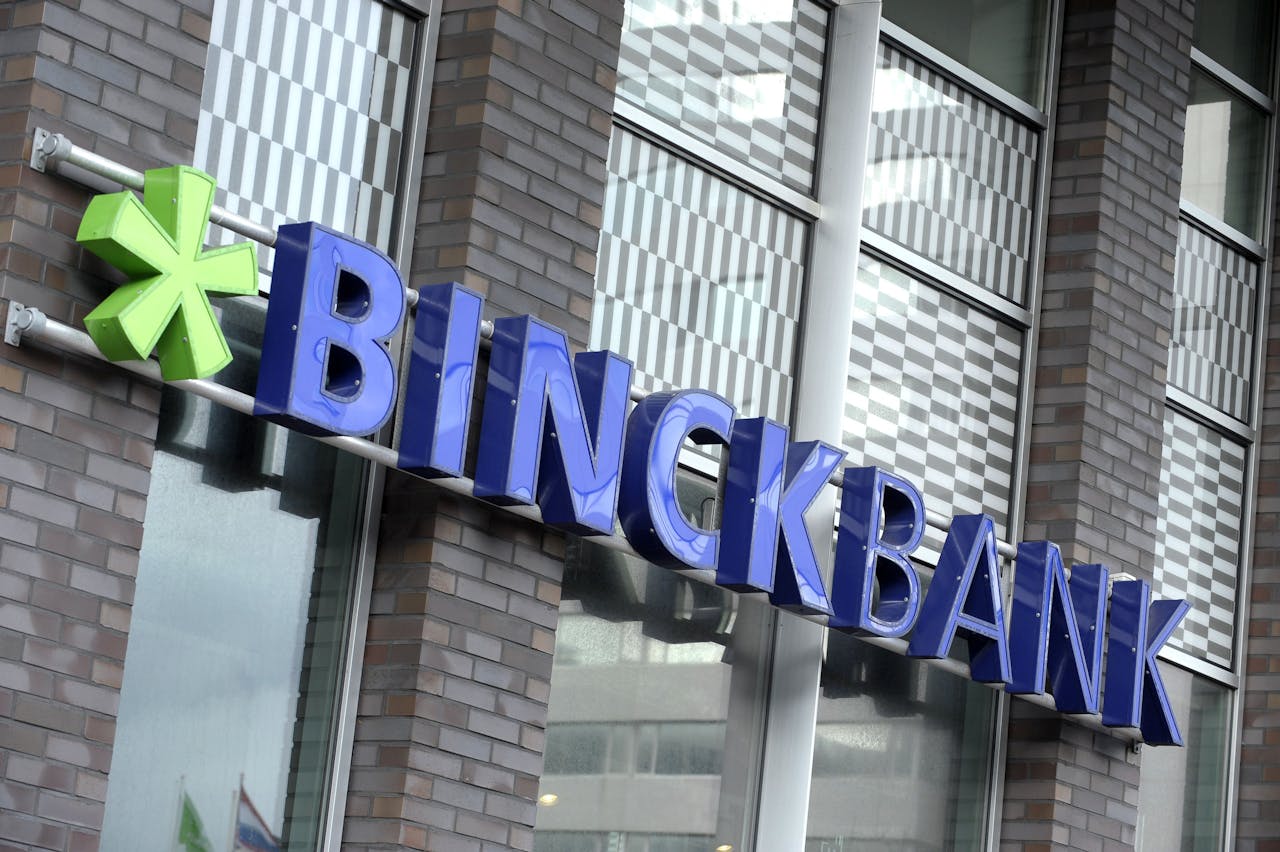 AMSTERDAM - Naambord, logo, Binckbank, beleggingsbank, beleggen, bank