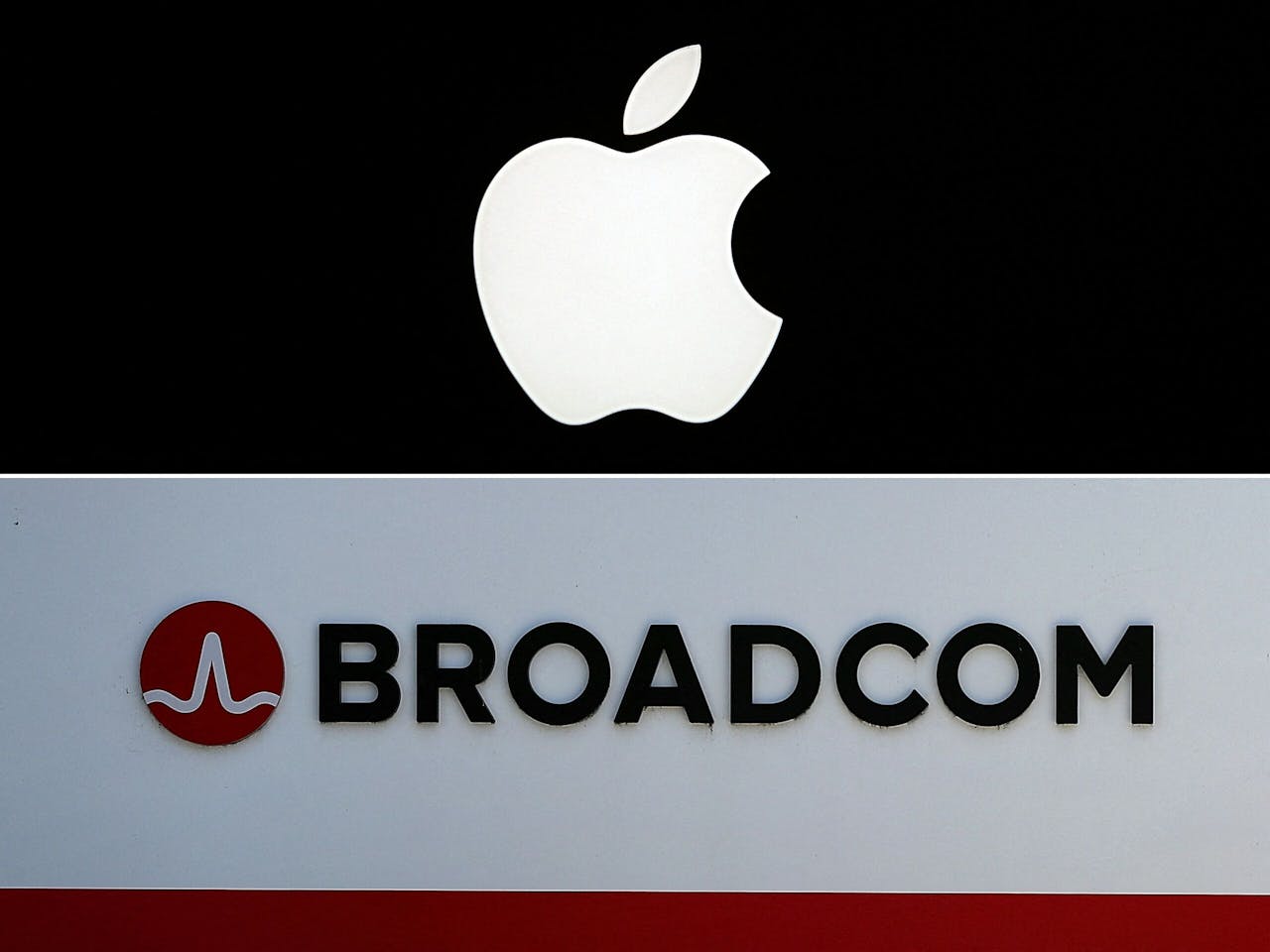 Chipmaker Broadcom levert elektronica voor de iPhones van Apple.