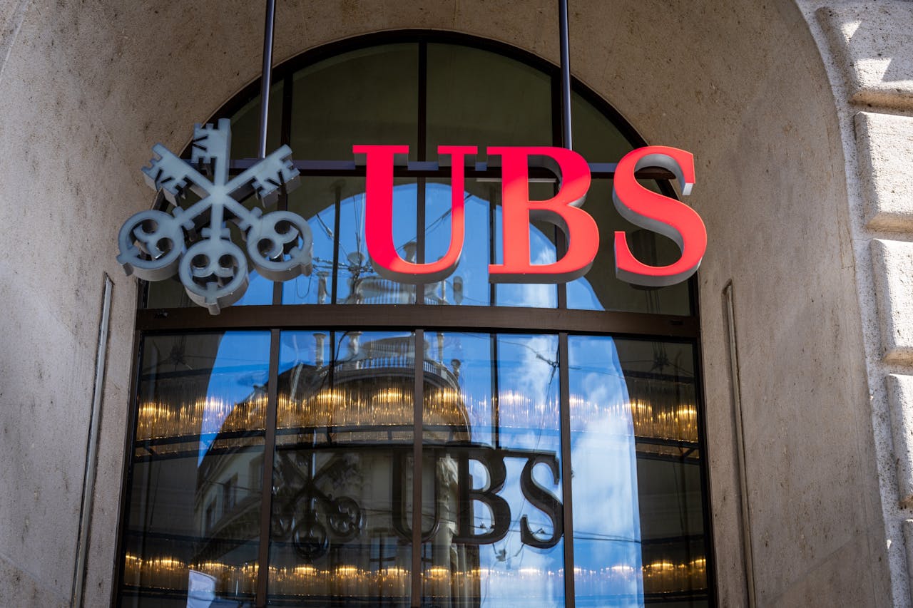 Een hoofdkantoor van UBS in Bazel.