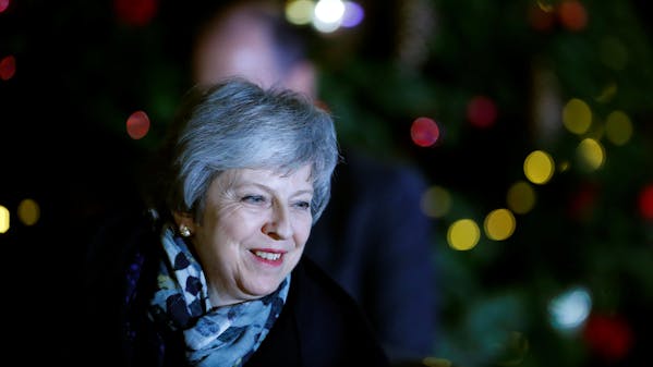 Britain's Prime Minister Theresa May arrives back at 10 Downing Street, in London, Britain December 12, 2018. REUTERS/ Eddie Keogh