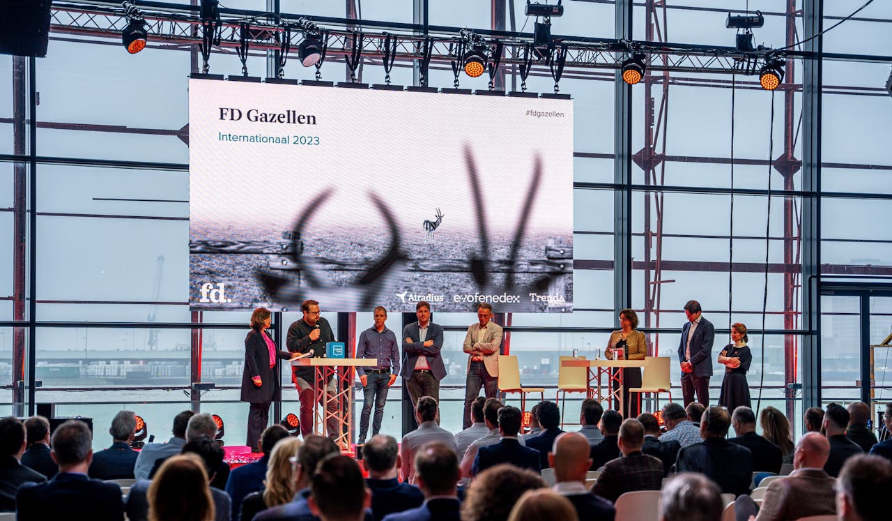 Winnaars van de FD Gazellen Internationaal Award tijdens de uitreiking