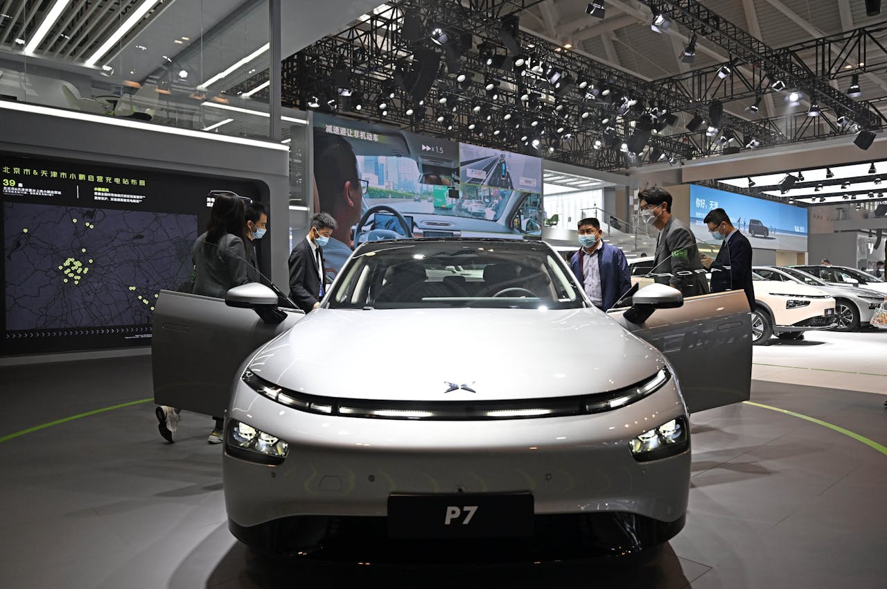 Een elektrische auto van het Chinese merk Xpeng