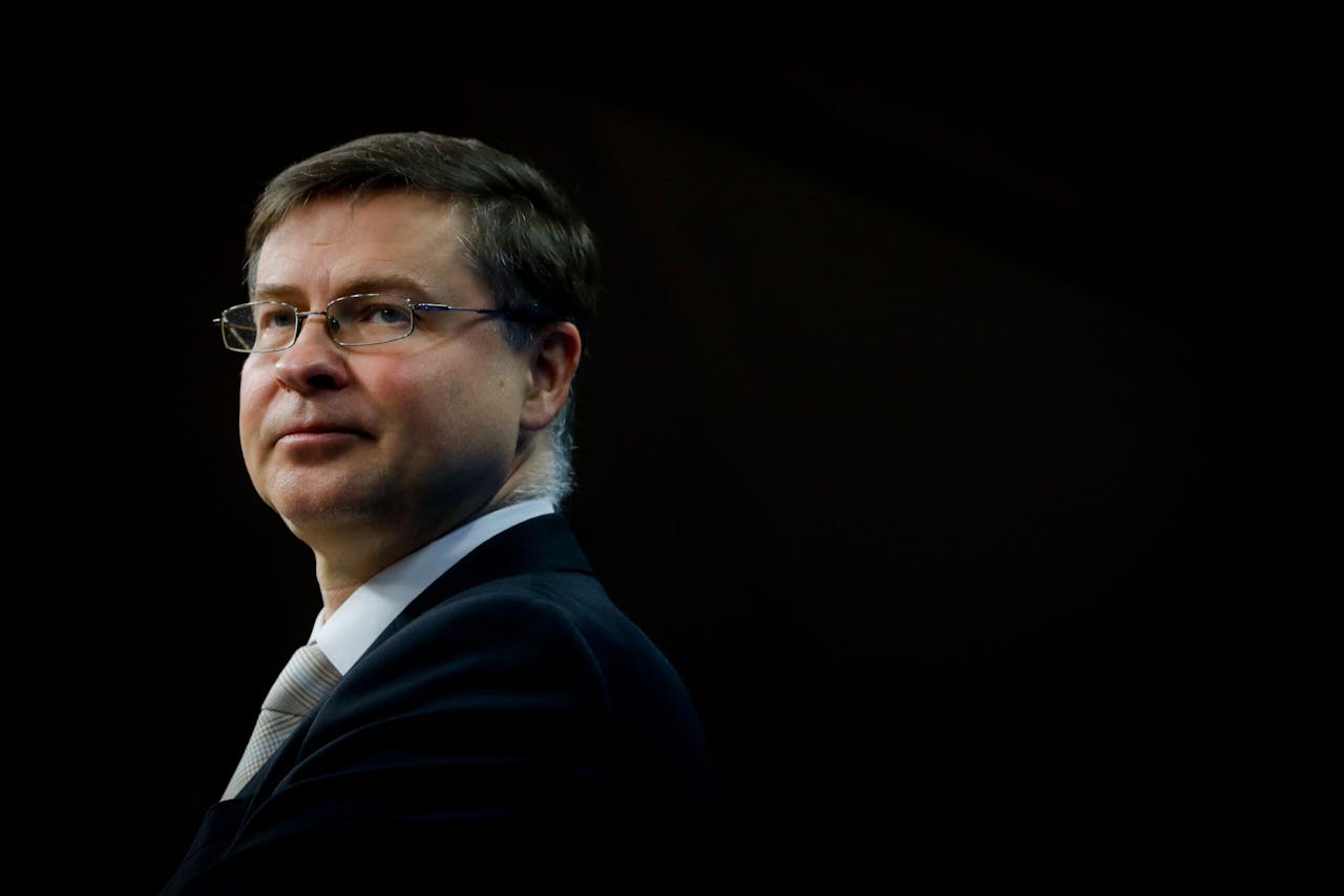 Eurocommissaris Valdis Dombrovskis.