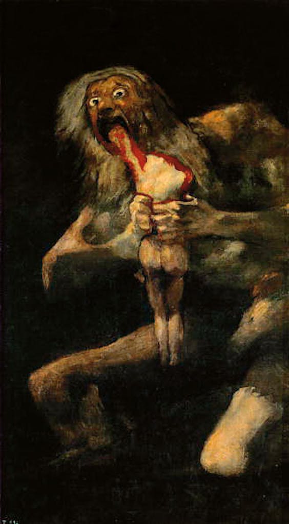 Francisco Goya, ‘Saturnus die zijn zoon verslindt’, 1823.
