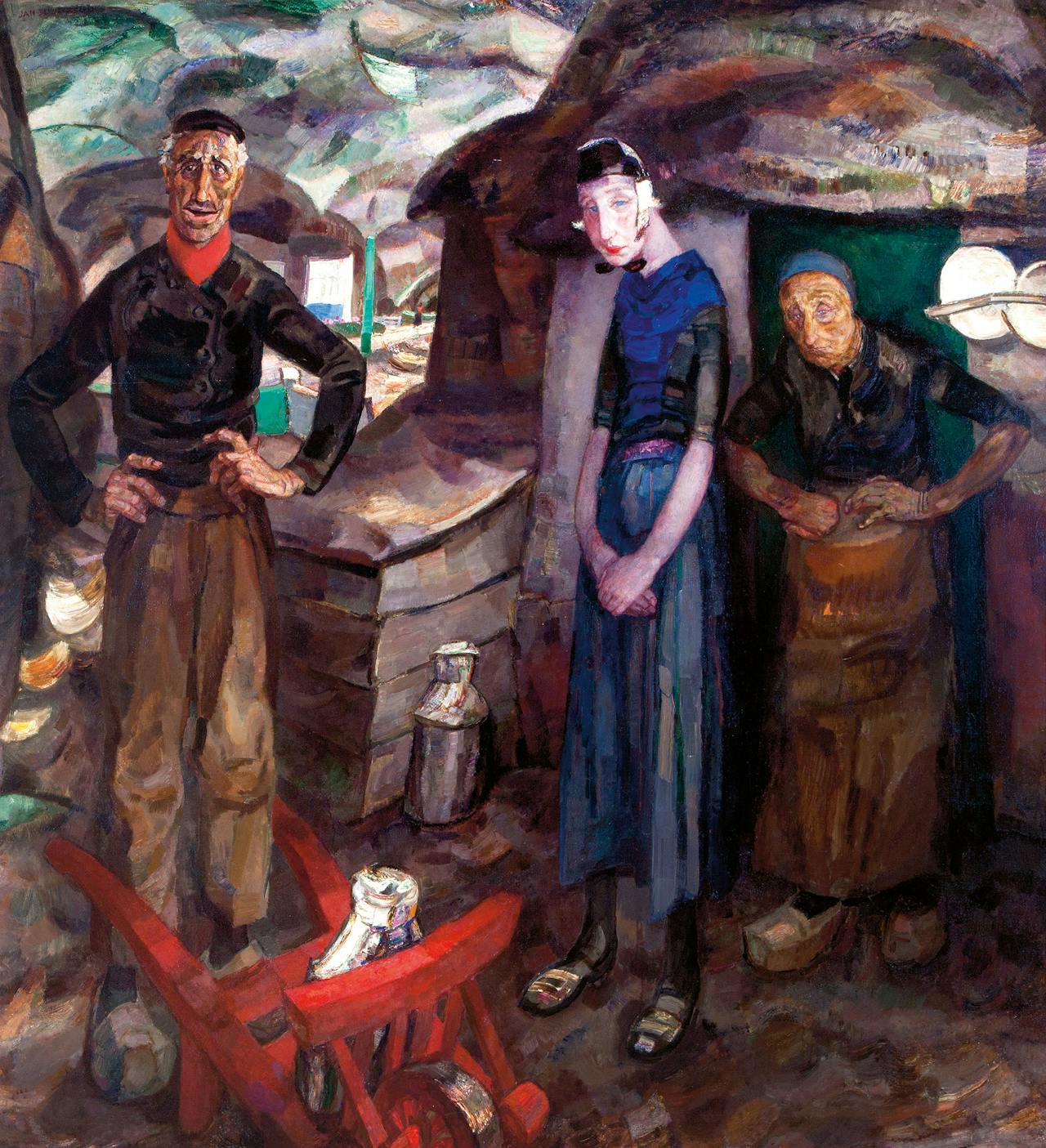 ‘Staphorster boerenfamilie’ van Jan Sluijters, uit 1917. In 1953 legde de deurwaarder beslag op dit werk van Selderbeek, enkele maanden later kocht hij het terug. Twee jaar later verkocht hij het aan het Frans Hals Museum.