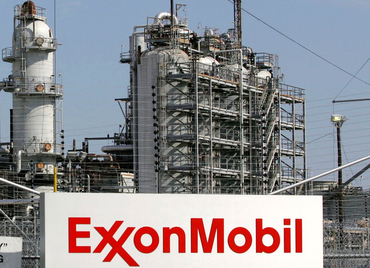 De ExxonMobil-raffinaderij in Baytown, Texas.