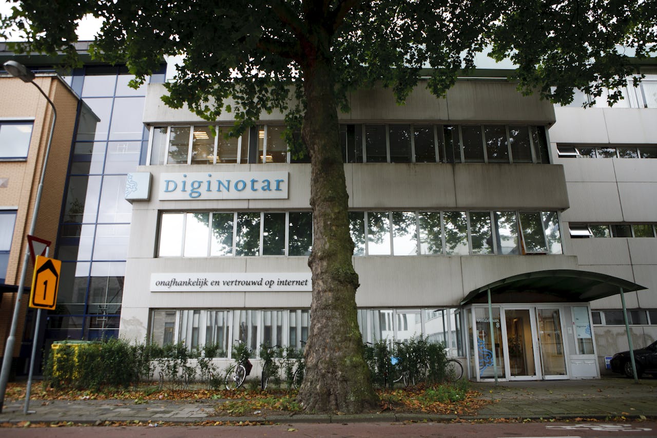 Het kantoor van DigiNotar in Beverwijk.