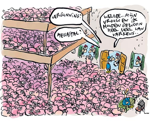 Afbeeldingsresultaat voor illustratie megastal