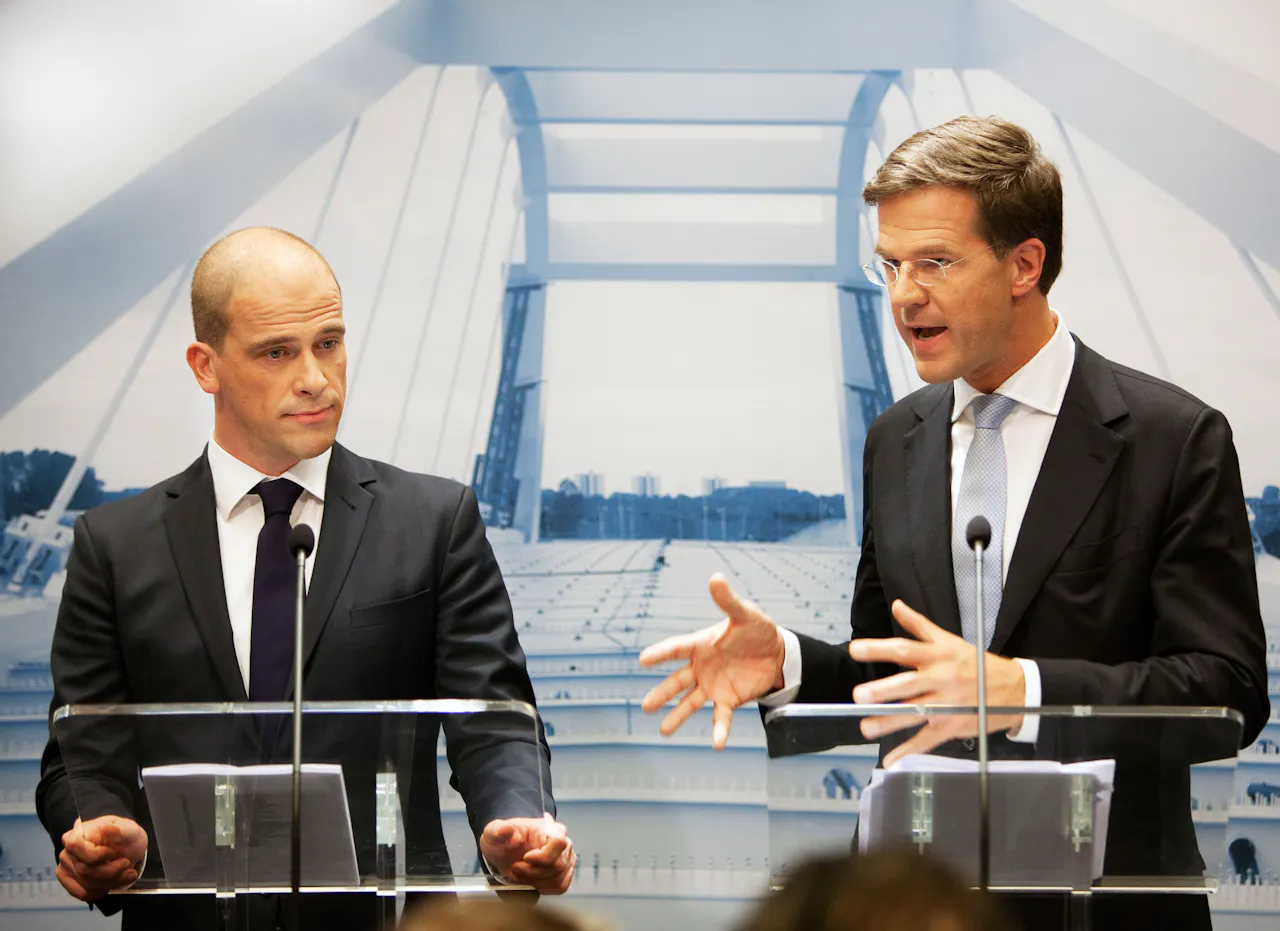 Diederik Samsom en Mark Rutte