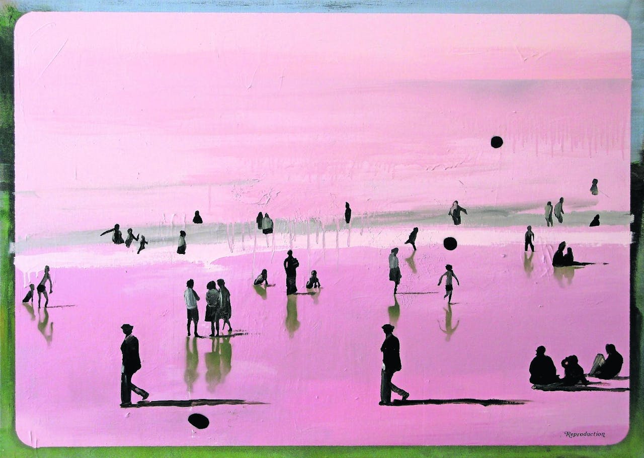 Het schilderij ‘Reproduction’ van Ronald Versloot, tot en met 23 mei te zien op de expositie ‘Heden Haagse Lente’, in stadhuis Den Haag.