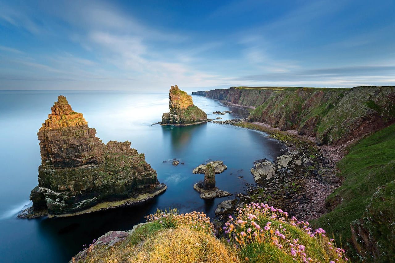 ‘Duncansby Stacks’ is een spectaculair uitzichtpunt bij John o’ Groats in Schotland.